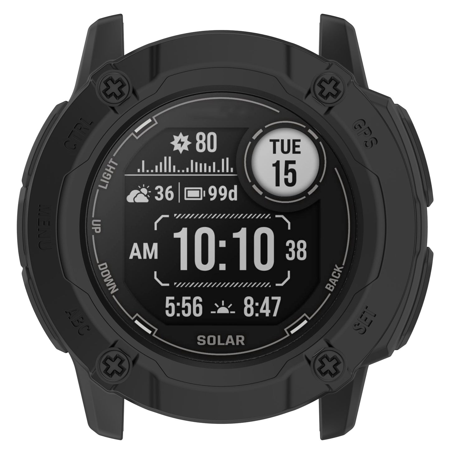 Anti-Fall TPU Hollow Cover for Garmin Instinct 2X Quick Release Sports Watch Case Cover