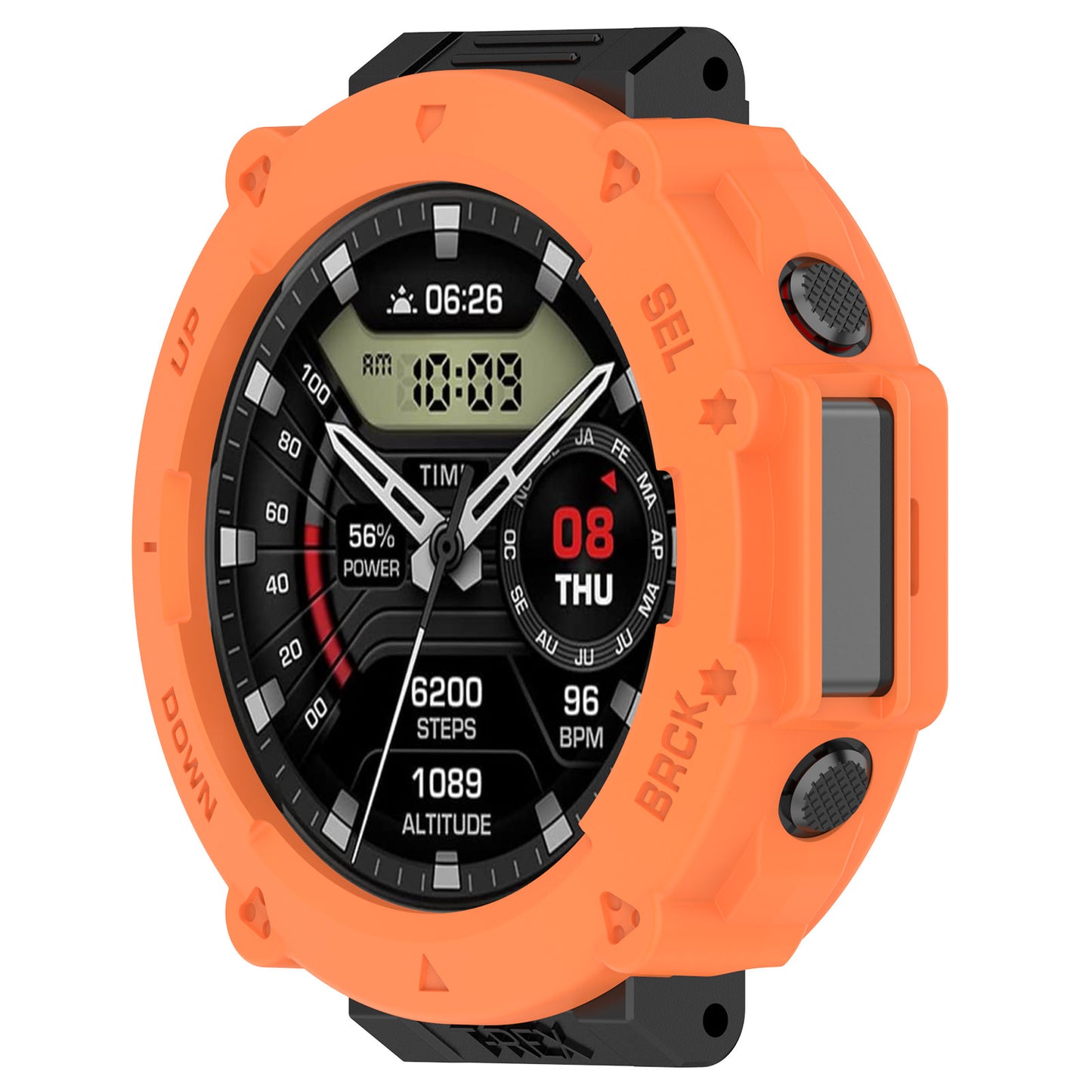 Anti-Scratch Watch Housing Case for Amazfit T-Rex Ultra A2142 TPU Cover Quick Release Hollow Case