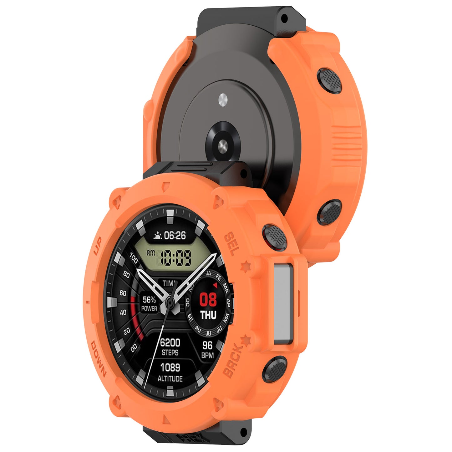 Anti-Scratch Watch Housing Case for Amazfit T-Rex Ultra A2142 TPU Cover Quick Release Hollow Case