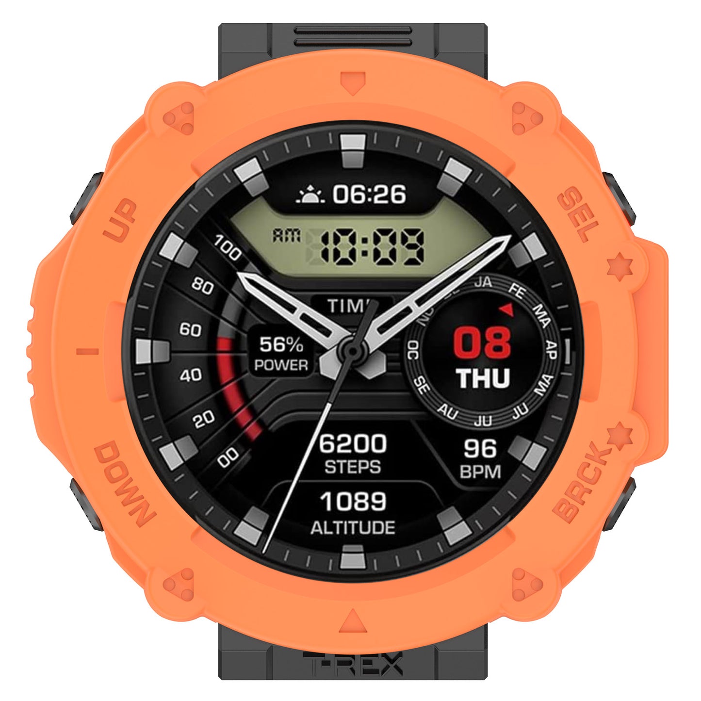 Anti-Scratch Watch Housing Case for Amazfit T-Rex Ultra A2142 TPU Cover Quick Release Hollow Case