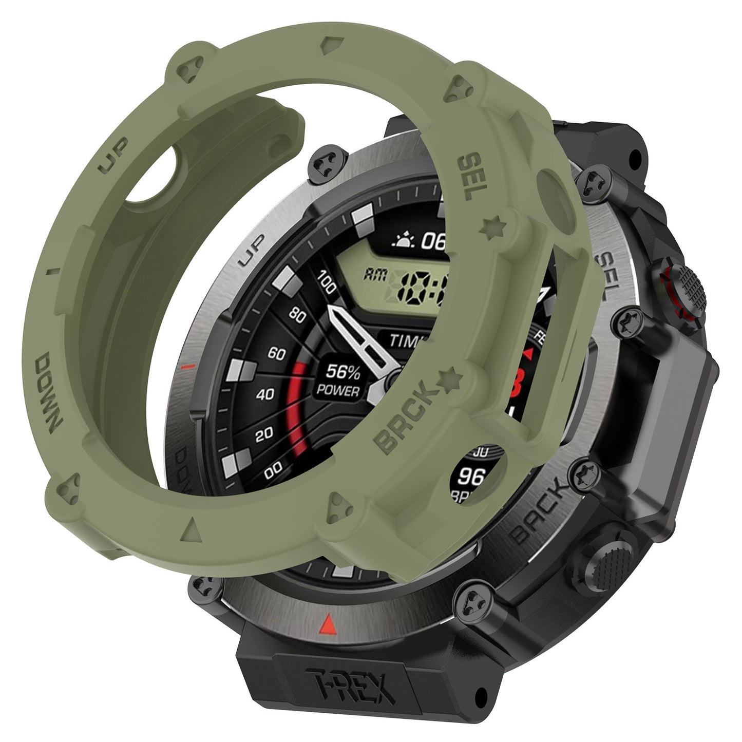 Anti-Scratch Watch Housing Case for Amazfit T-Rex Ultra A2142 TPU Cover Quick Release Hollow Case