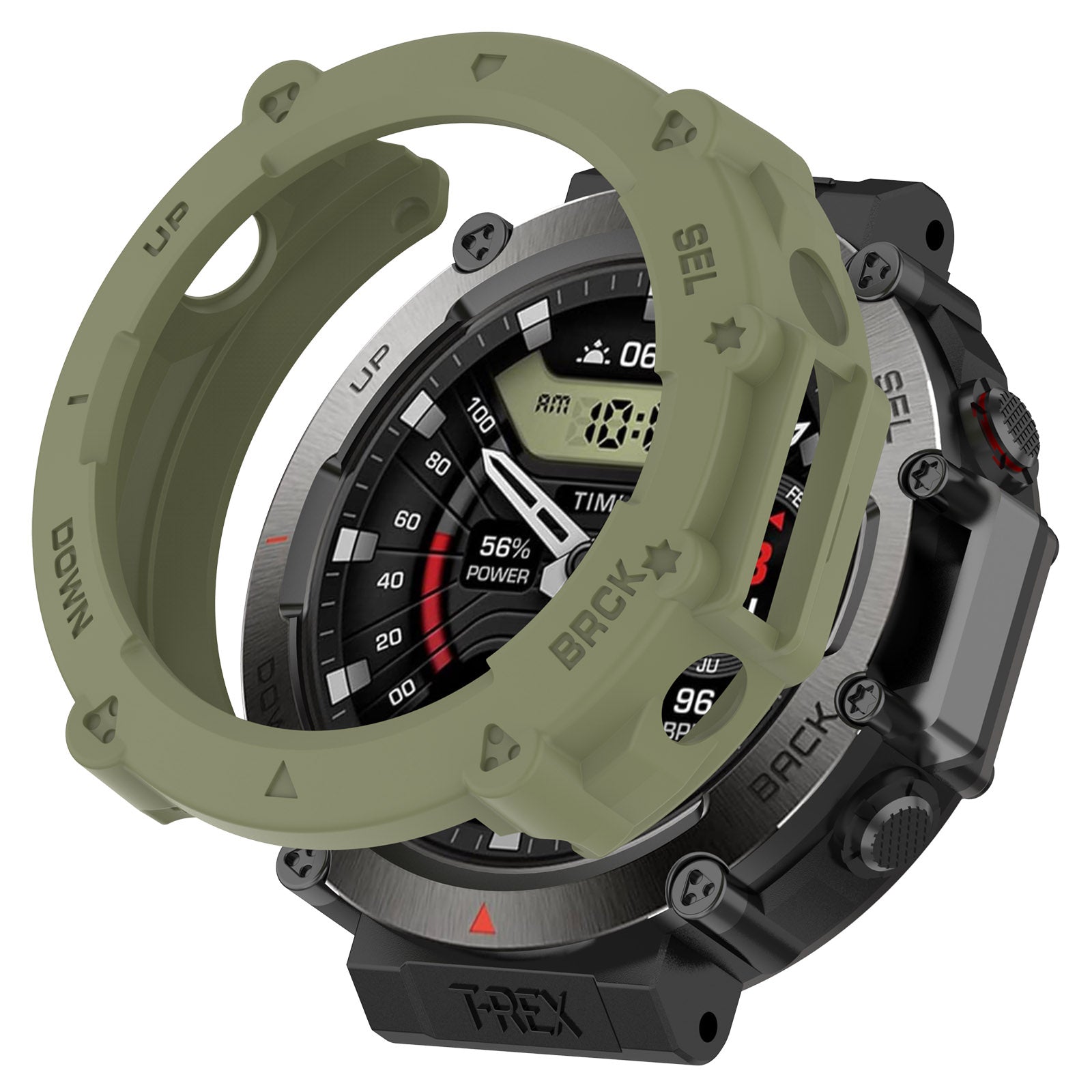 Anti-Scratch Watch Housing Case for Amazfit T-Rex Ultra A2142 TPU Cover Quick Release Hollow Case