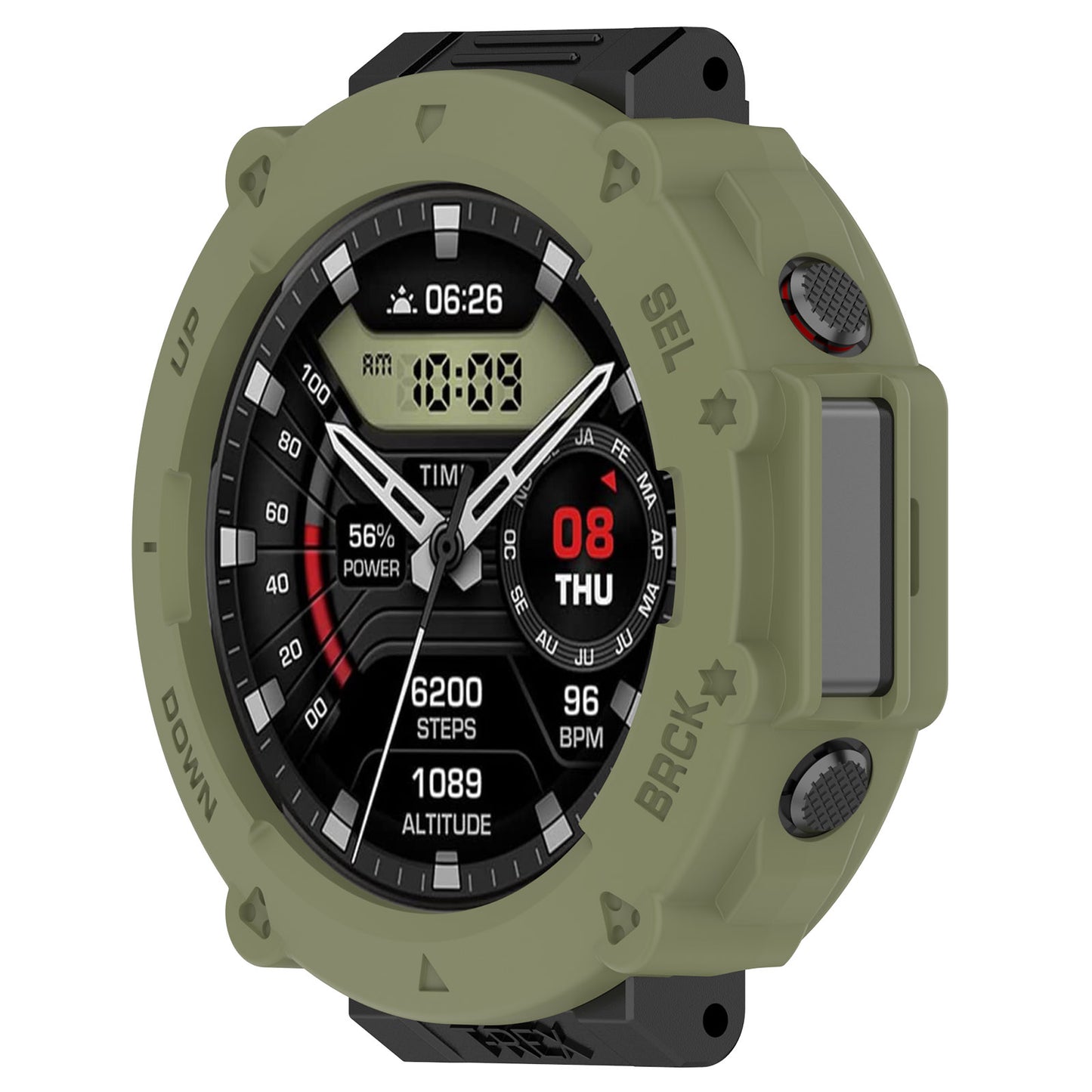 Anti-Scratch Watch Housing Case for Amazfit T-Rex Ultra A2142 TPU Cover Quick Release Hollow Case