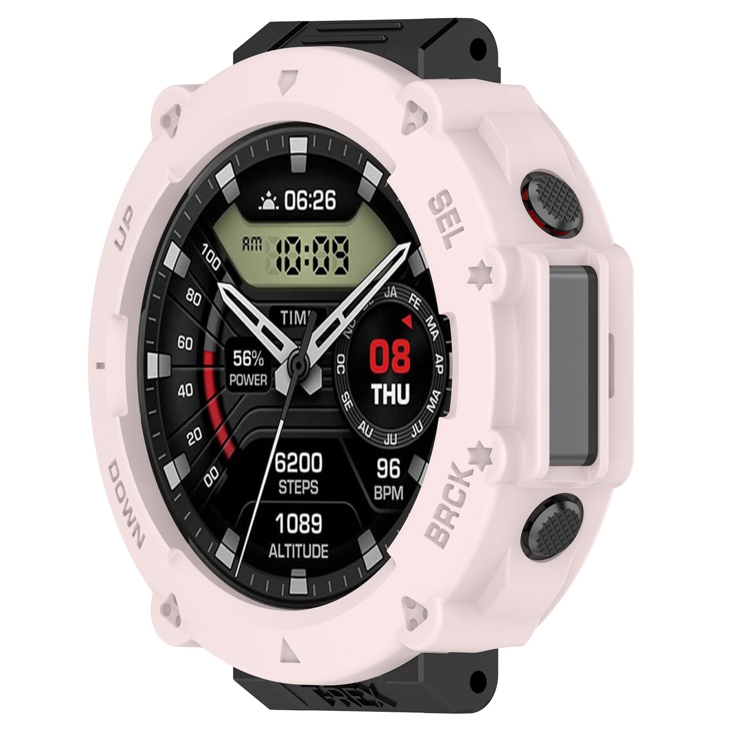 Anti-Scratch Watch Housing Case for Amazfit T-Rex Ultra A2142 TPU Cover Quick Release Hollow Case