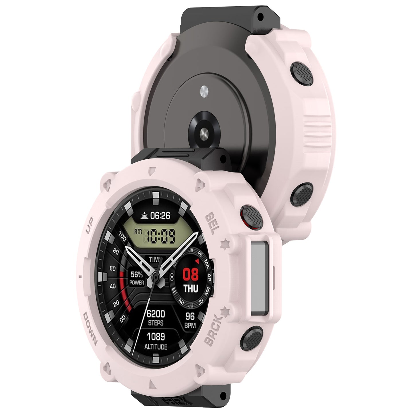 Anti-Scratch Watch Housing Case for Amazfit T-Rex Ultra A2142 TPU Cover Quick Release Hollow Case