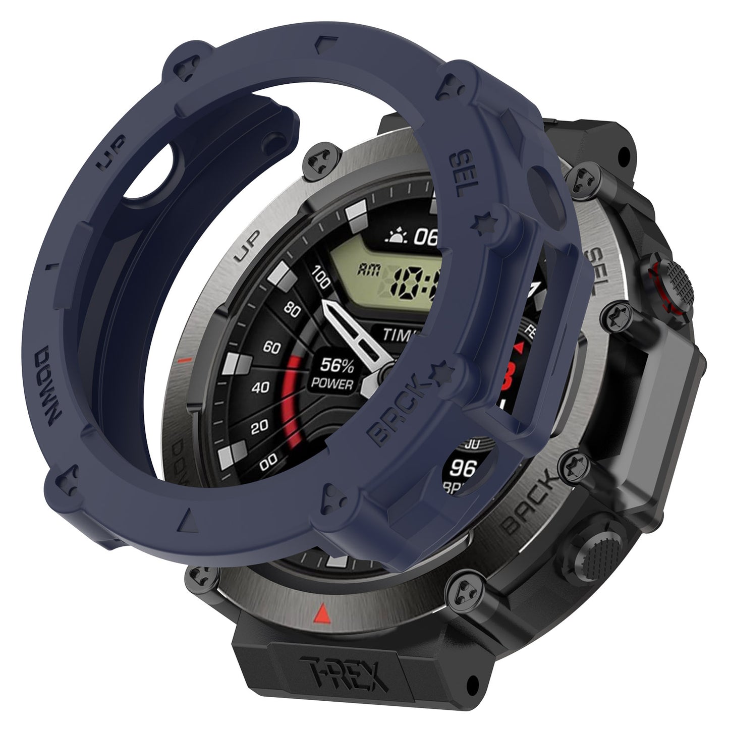 Anti-Scratch Watch Housing Case for Amazfit T-Rex Ultra A2142 TPU Cover Quick Release Hollow Case