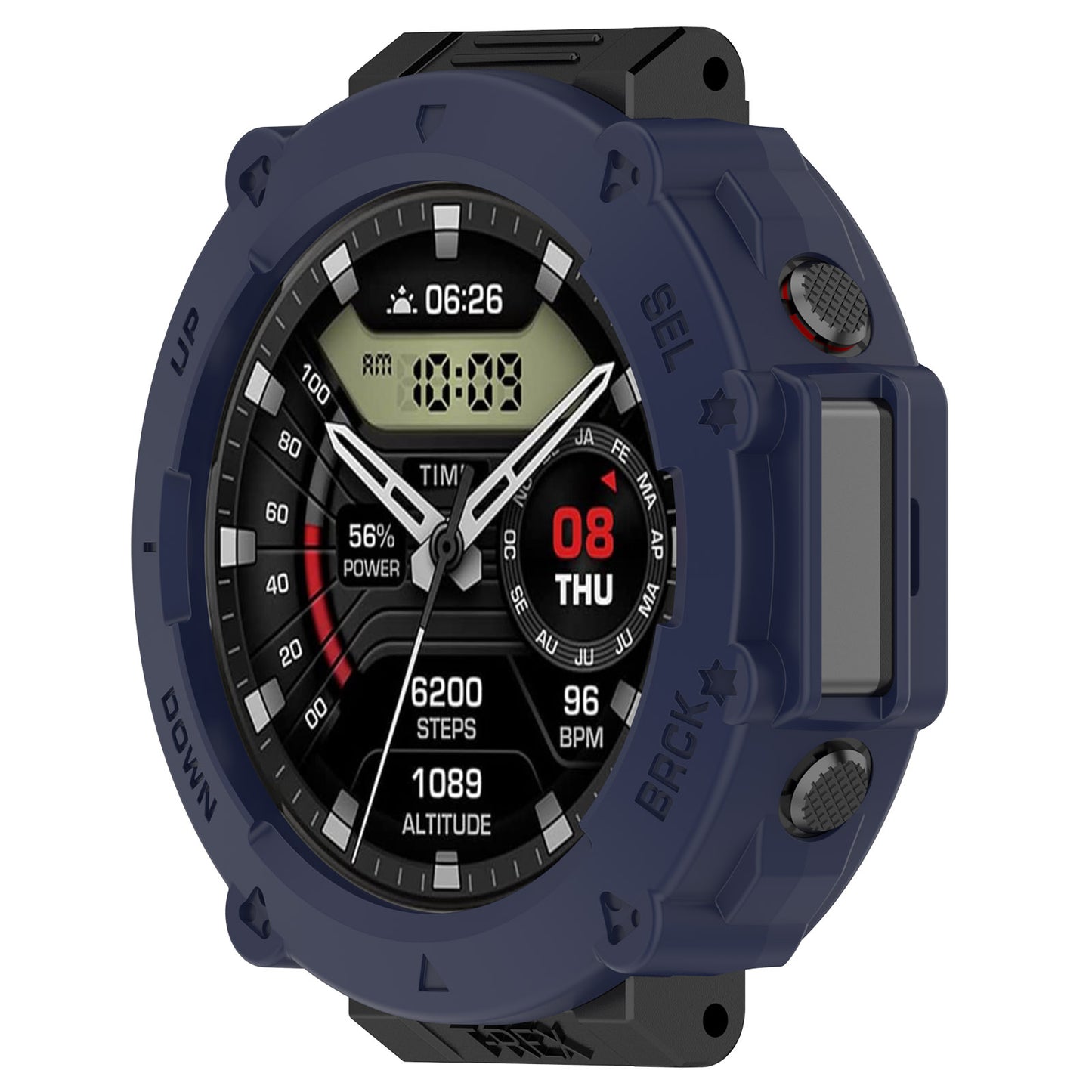 Anti-Scratch Watch Housing Case for Amazfit T-Rex Ultra A2142 TPU Cover Quick Release Hollow Case