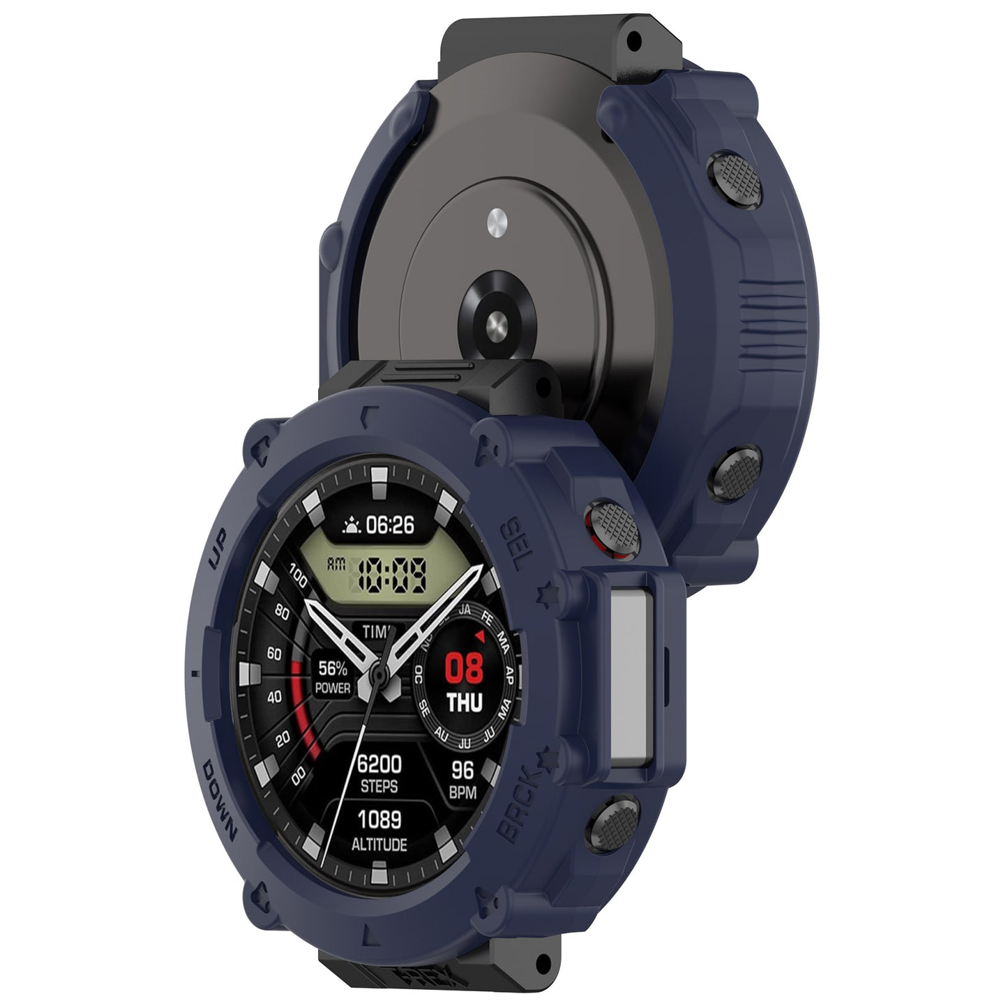Anti-Scratch Watch Housing Case for Amazfit T-Rex Ultra A2142 TPU Cover Quick Release Hollow Case