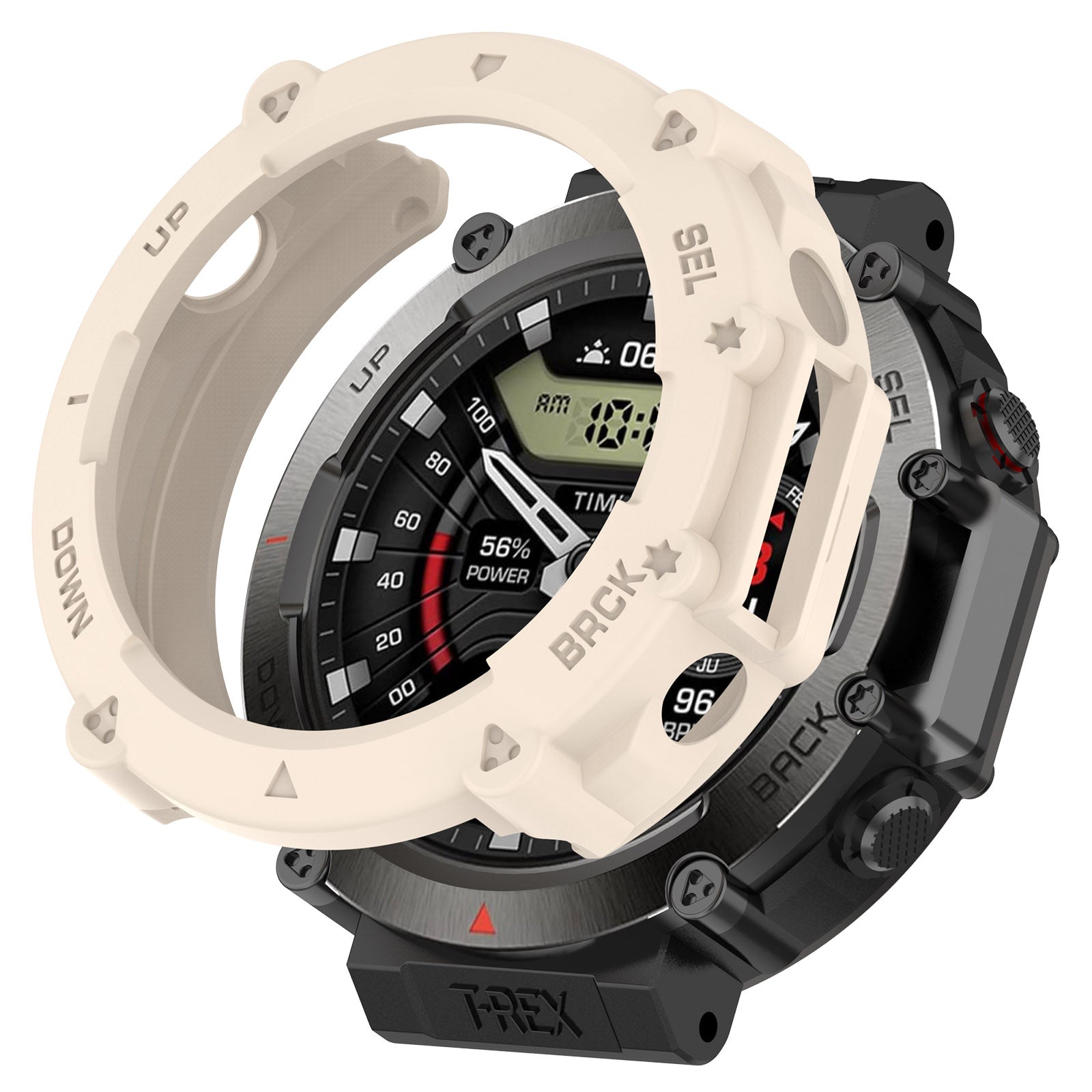 Anti-Scratch Watch Housing Case for Amazfit T-Rex Ultra A2142 TPU Cover Quick Release Hollow Case
