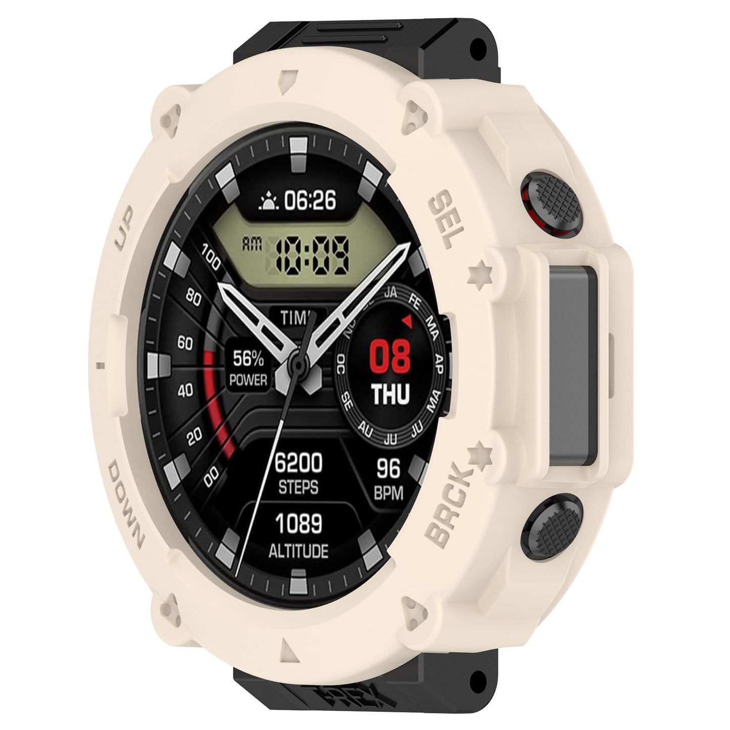 Anti-Scratch Watch Housing Case for Amazfit T-Rex Ultra A2142 TPU Cover Quick Release Hollow Case