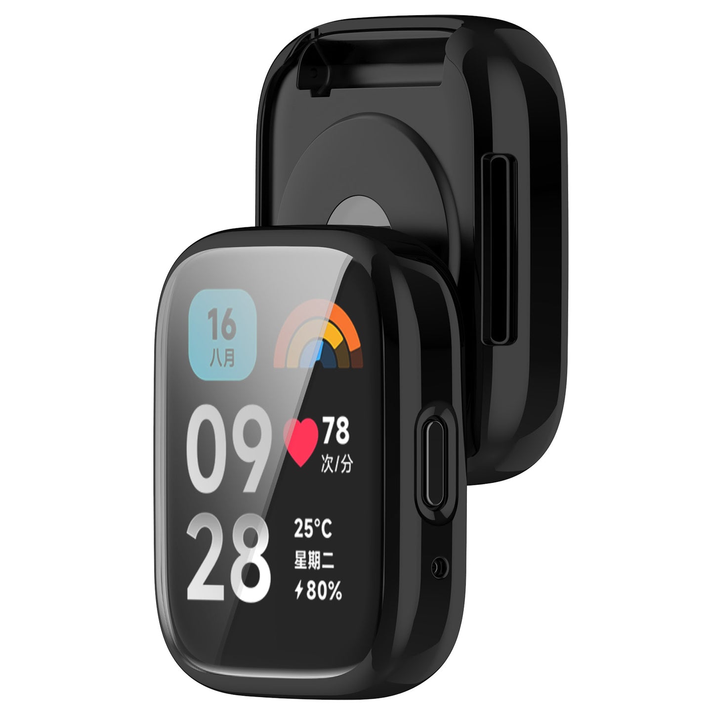 For Xiaomi Redmi Watch 3 Lite / Watch 3 Active Electroplated TPU Watch Case Scratch Proof Full Coverage Cover