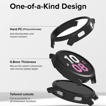 For Samsung Galaxy Watch6 40mm Hard PC Watch Case Rubberized Protective Cover Frame