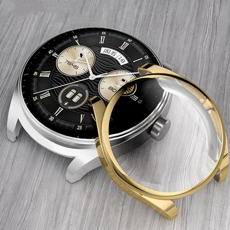For Huawei Watch Buds Electroplating TPU Watch Frame Smartwatch Protective Case Edge Cover