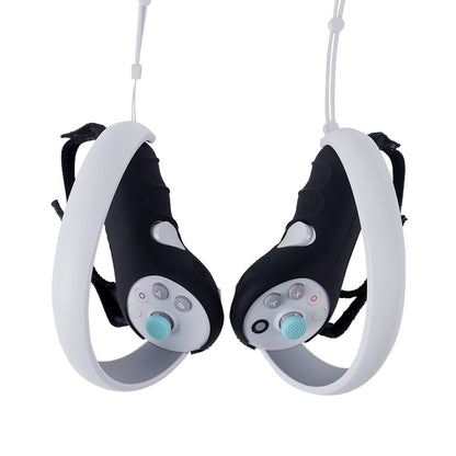 2Pcs Handle Grip Shell for Pico 4  /  Pico 4 Pro VR Controller Anti-slip Silicone Case with Lanyard