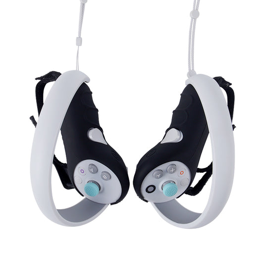 2Pcs Handle Grip Shell for Pico 4  /  Pico 4 Pro VR Controller Anti-slip Silicone Case with Lanyard