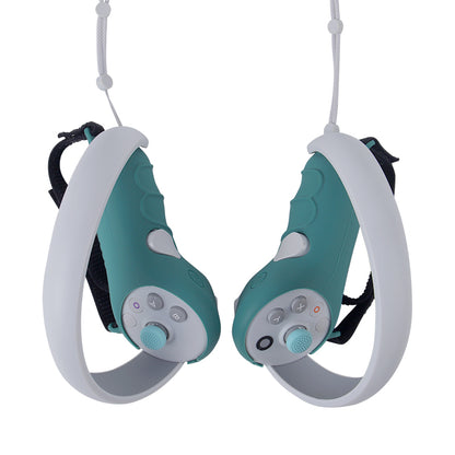 2Pcs Handle Grip Shell for Pico 4  /  Pico 4 Pro VR Controller Anti-slip Silicone Case with Lanyard