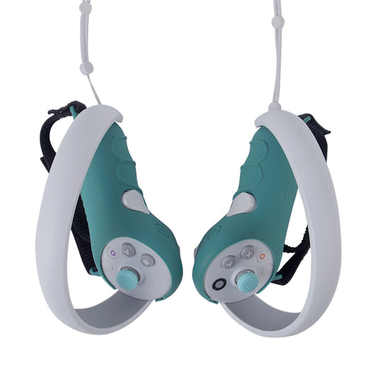 2Pcs Handle Grip Shell for Pico 4  /  Pico 4 Pro VR Controller Anti-slip Silicone Case with Lanyard