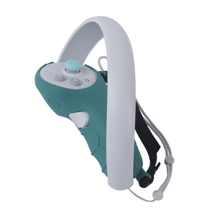2Pcs Handle Grip Shell for Pico 4  /  Pico 4 Pro VR Controller Anti-slip Silicone Case with Lanyard