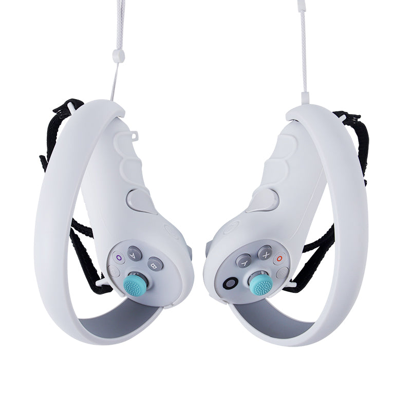 2Pcs Handle Grip Shell for Pico 4  /  Pico 4 Pro VR Controller Anti-slip Silicone Case with Lanyard