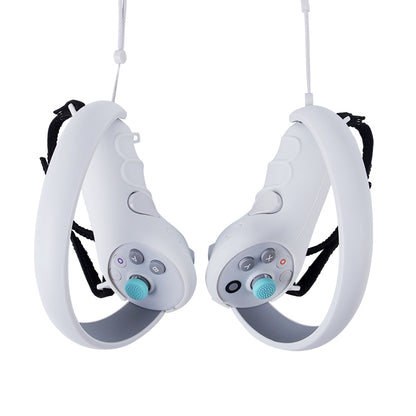 2Pcs Handle Grip Shell for Pico 4  /  Pico 4 Pro VR Controller Anti-slip Silicone Case with Lanyard