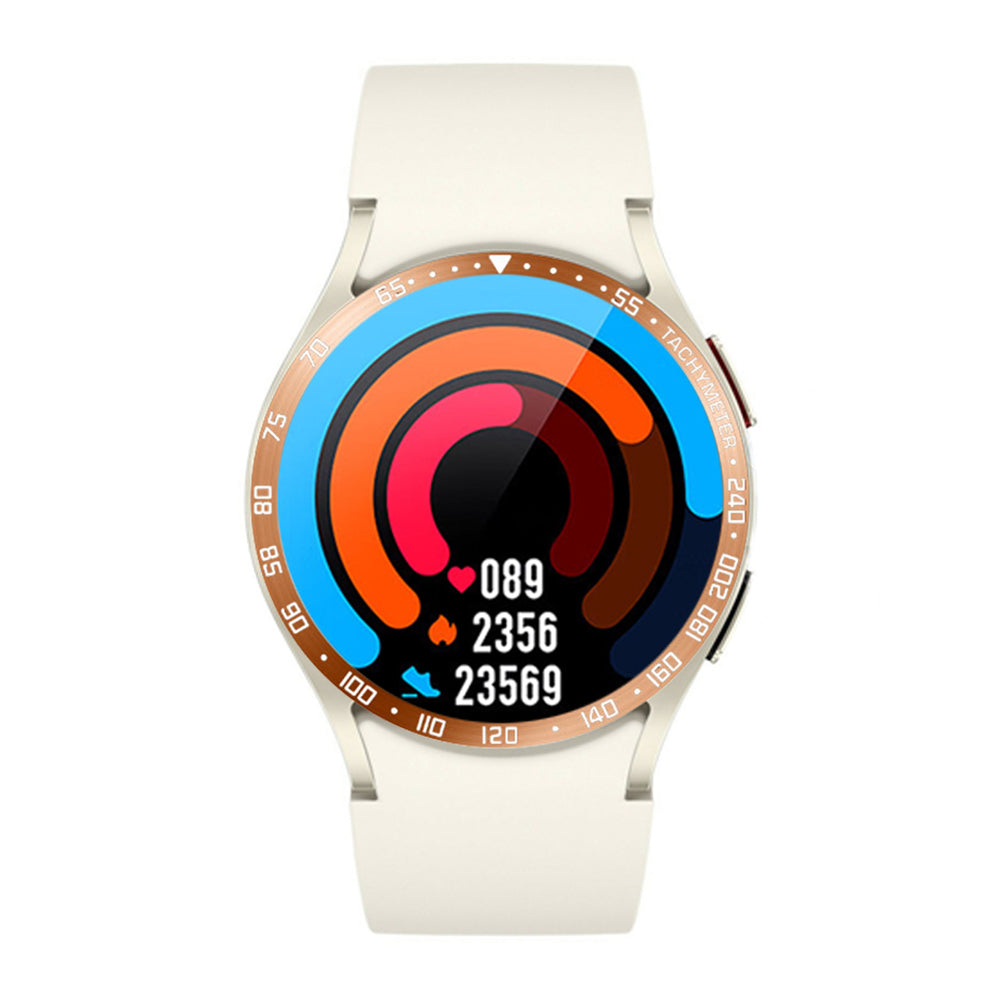 For Samsung Galaxy Watch6 Classic 47mm Watch Stainless Steel Bezel Insert Protective Ring Anti-scratch Adhesive Cover (Type E)