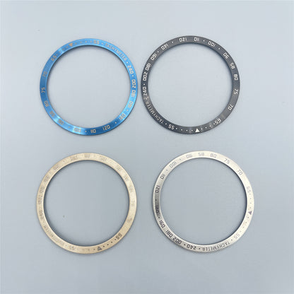 For Samsung Galaxy Watch6 Classic 47mm Watch Stainless Steel Bezel Insert Protective Ring Anti-scratch Adhesive Cover (Type E)