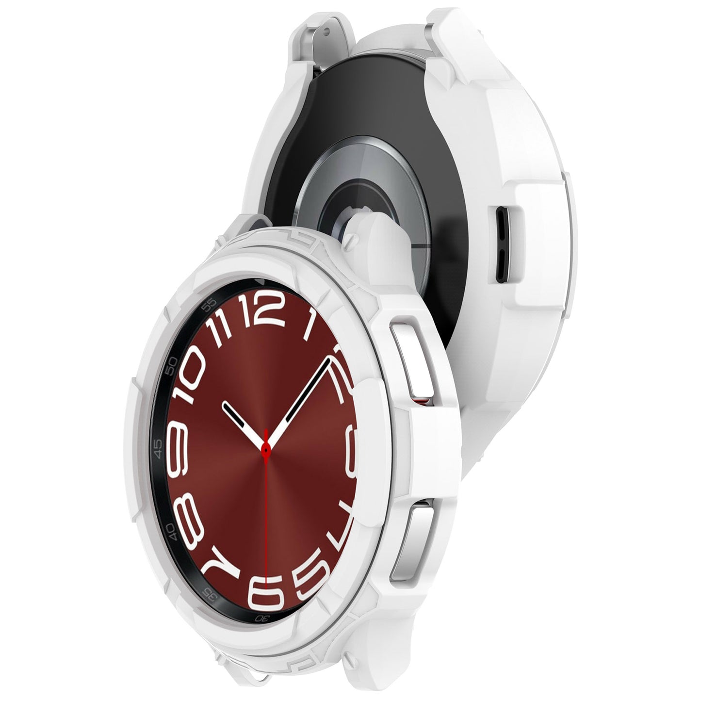 For Samsung Galaxy Watch6 Classic 43mm Watch Frame TPU Protector with Dial Panel Not Complete Covering Case