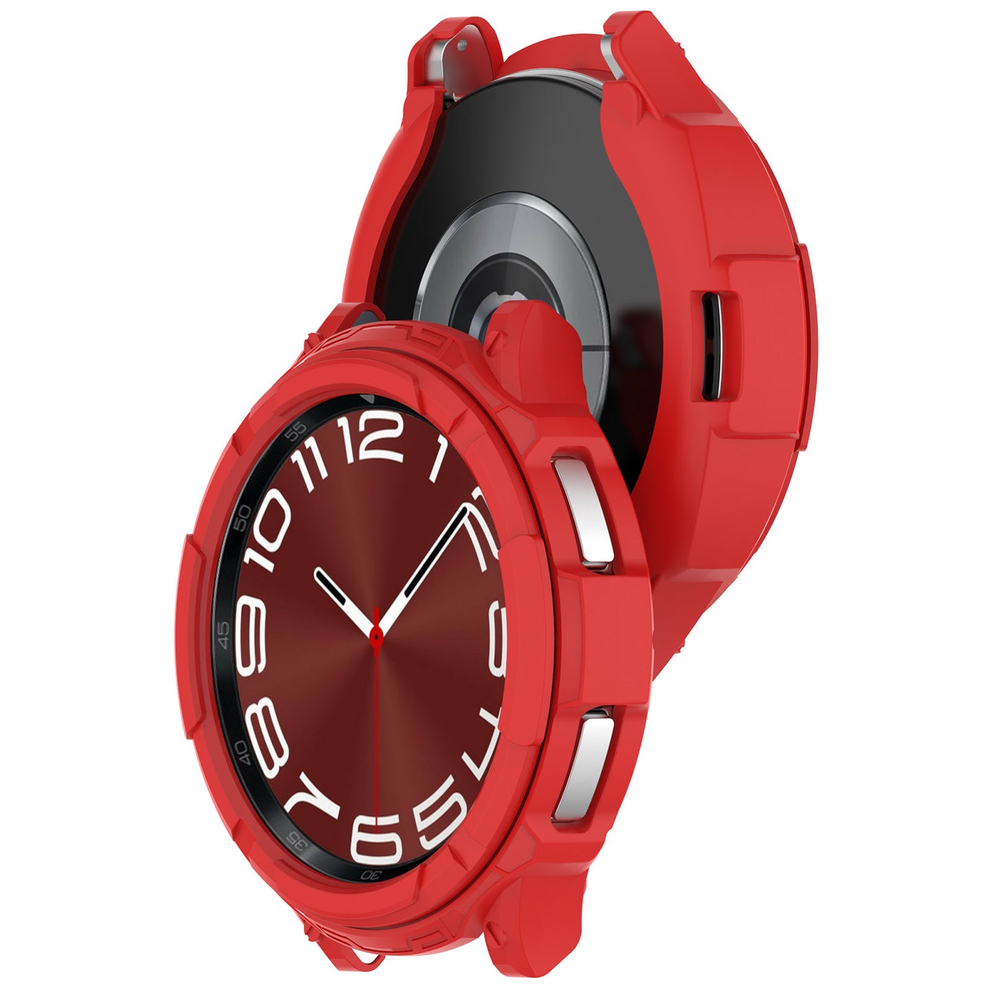 For Samsung Galaxy Watch6 Classic 43mm Watch Frame TPU Protector with Dial Panel Not Complete Covering Case