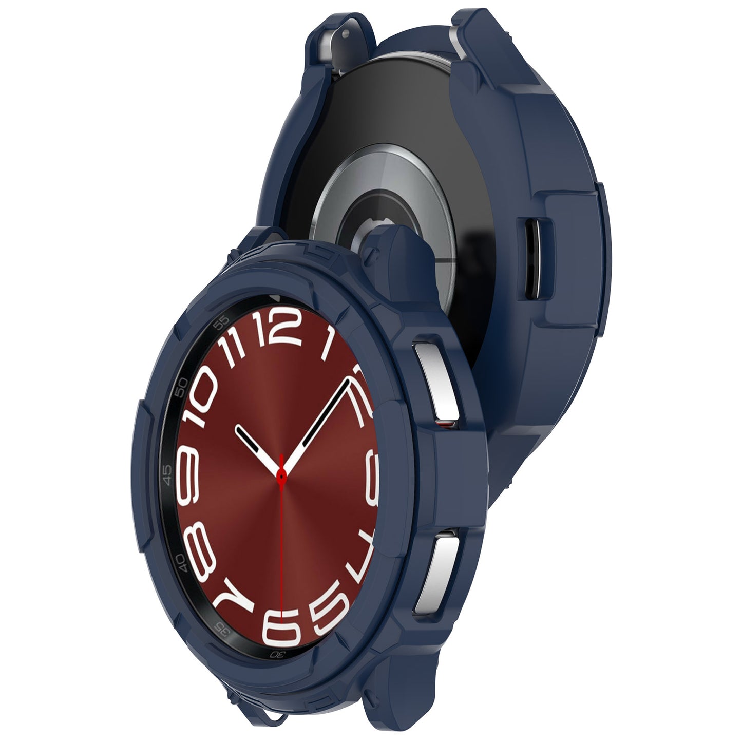 For Samsung Galaxy Watch6 Classic 43mm Watch Frame TPU Protector with Dial Panel Not Complete Covering Case
