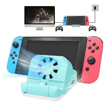 SW300 Docking Station for Nintendo Switch , Portable HD TV Dock Hub Adapter with Fan