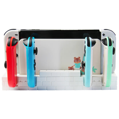SW488 Charger Dock for Nintendo Switch Controller Fast Charging Dock Station for 4 Joy-cons with Game Cards Storage