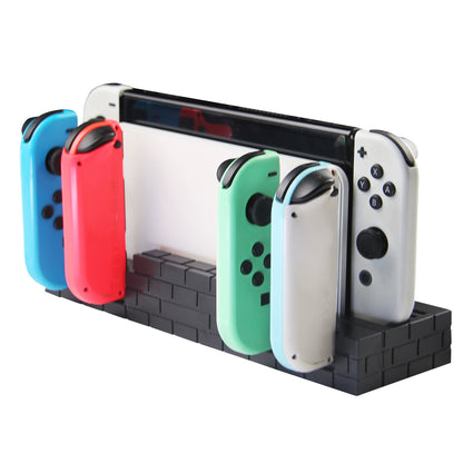 SW488 Charger Dock for Nintendo Switch Controller Fast Charging Dock Station for 4 Joy-cons with Game Cards Storage