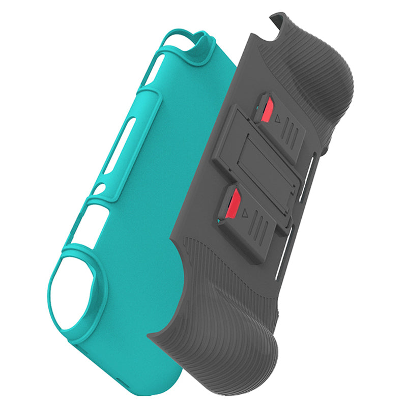 SM052 2 in 1 Protective Case for Nintendo Switch Lite Anti-Slip ABS+TPU Stand Cover with Game Card Slots