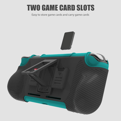 SM052 2 in 1 Protective Case for Nintendo Switch Lite Anti-Slip ABS+TPU Stand Cover with Game Card Slots