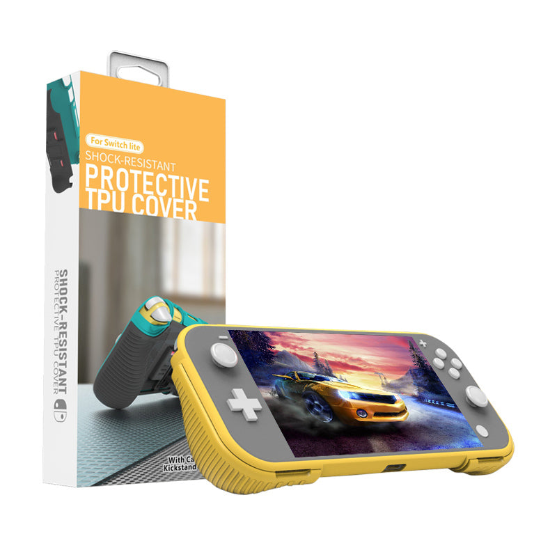 SM052 2 in 1 Protective Case for Nintendo Switch Lite Anti-Slip ABS+TPU Stand Cover with Game Card Slots