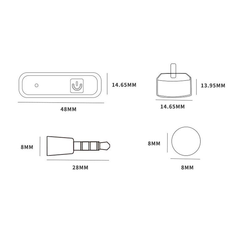 HS-SW390 For Nintendo Switch Bluetooth 5.0 USB-C Adapter Wireless Audio Transmitter with Microphone