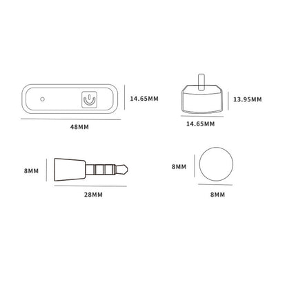HS-SW390 For Nintendo Switch Bluetooth 5.0 USB-C Adapter Wireless Audio Transmitter with Microphone
