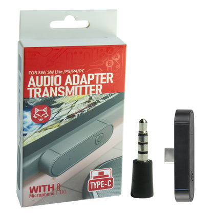 HS-SW390 For Nintendo Switch Bluetooth 5.0 USB-C Adapter Wireless Audio Transmitter with Microphone