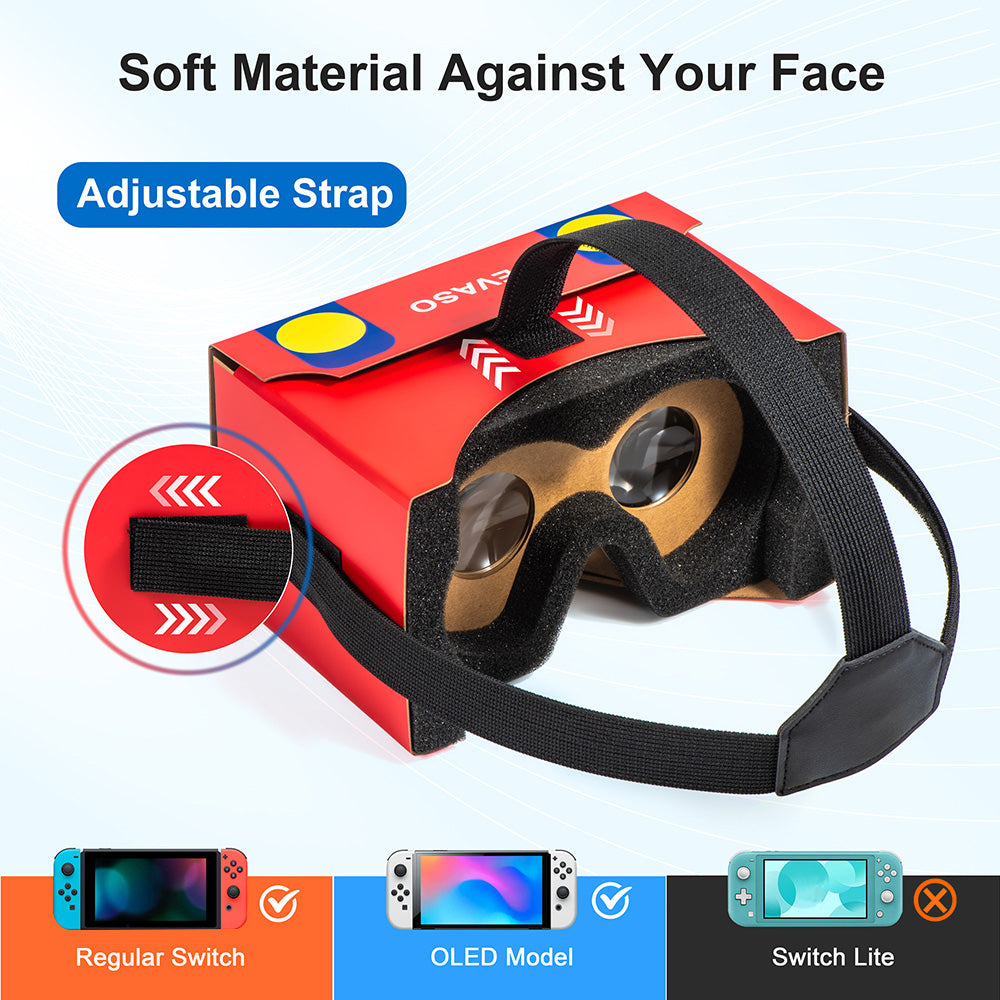 DEVASO For Nintendo Switch LCD / OLED VR Glasses Corrugated Paper+Elastic Cloth+Sponge Virtual Reality Goggles