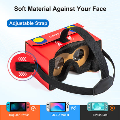 DEVASO For Nintendo Switch LCD / OLED VR Glasses Corrugated Paper+Elastic Cloth+Sponge Virtual Reality Goggles