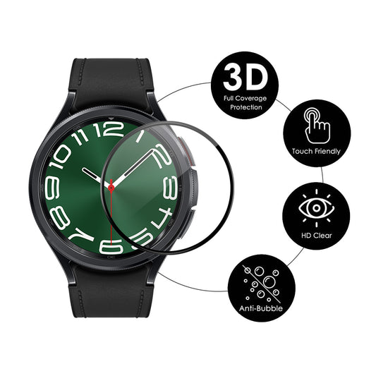 ENKAY HAT PRINCE 10Pcs For Samsung Galaxy Watch6 Classic 47mm Full Screen Protector 3D Curved Soft PC Edge + PMMA Film
