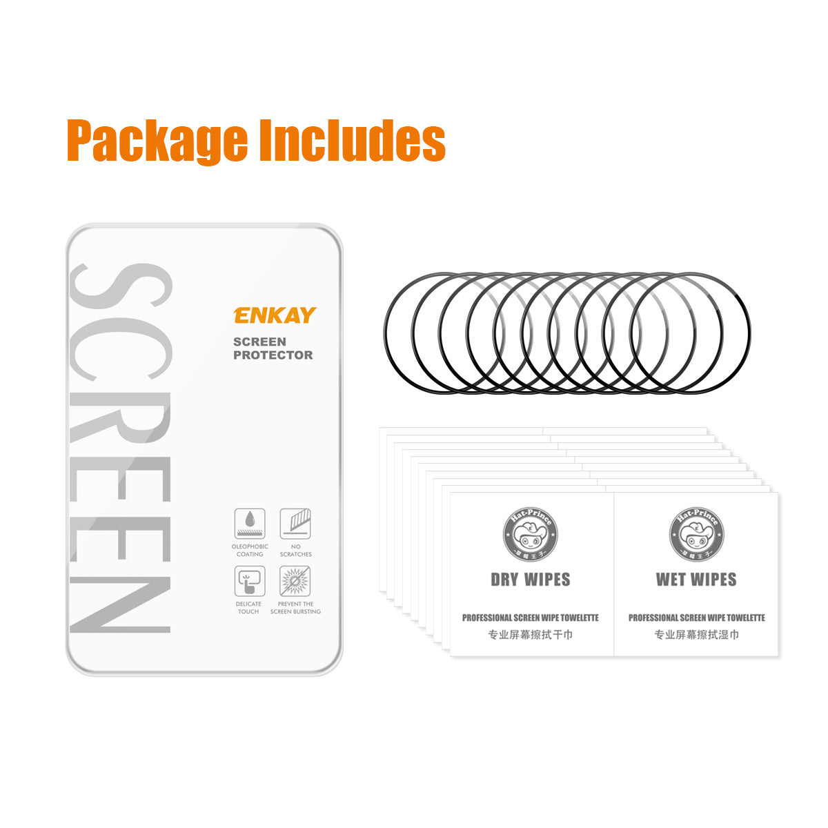 ENKAY HAT PRINCE 10Pcs For Samsung Galaxy Watch6 Classic 47mm Full Screen Protector 3D Curved Soft PC Edge + PMMA Film