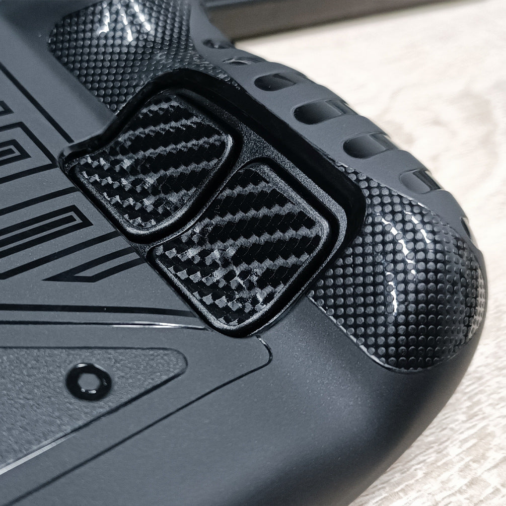 6Pcs / Set For Steam Deck Game Console Carbon Fiber Pattern PVC Decal Protective Sticker
