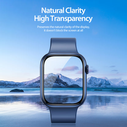 DUX DUCIS 2Pcs Clear Screen Protector for Apple Watch Series 9 8 7 41mm , 3D Curved Edge TPE+PMMA Watch Film Guard
