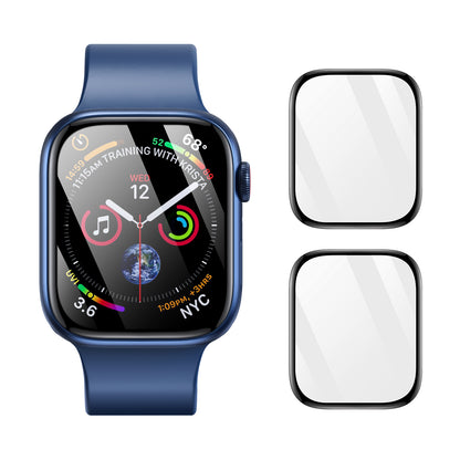DUX DUCIS 2Pcs Clear Screen Protector for Apple Watch Series 9 8 7 41mm , 3D Curved Edge TPE+PMMA Watch Film Guard