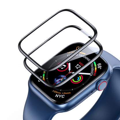 DUX DUCIS 2Pcs Clear Screen Protector for Apple Watch Series 9 8 7 41mm , 3D Curved Edge TPE+PMMA Watch Film Guard