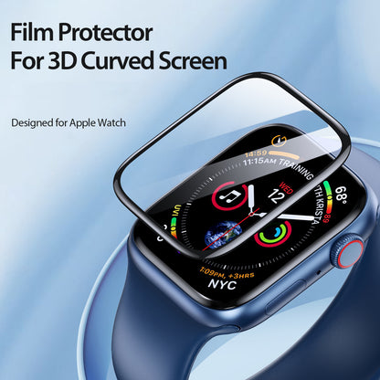 DUX DUCIS 2Pcs Clear Screen Protector for Apple Watch Series 9 8 7 41mm , 3D Curved Edge TPE+PMMA Watch Film Guard