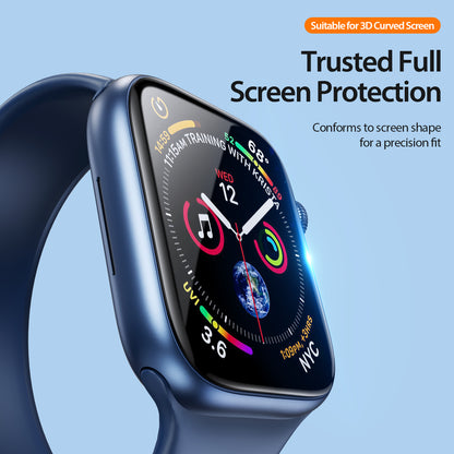 DUX DUCIS 2Pcs Clear Screen Protector for Apple Watch Series 9 8 7 41mm , 3D Curved Edge TPE+PMMA Watch Film Guard