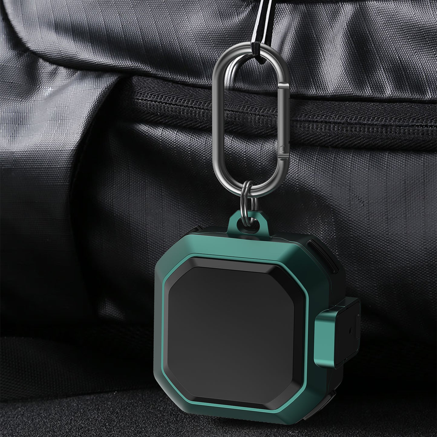 Snap-on Lid Design Anti-drop Wireless Earphone Protective Cover Case with Hanging Buckle for Samsung Galaxy Buds2 / Live / Pro