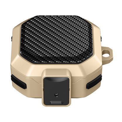 For Samsung Buds Live  /  Buds2  /  Buds 2 Pro   /  Buds Pro Carbon Fibre Texture Shockproof Case Earbuds Charging Case Cover Soft TPU+PC Headset Protector